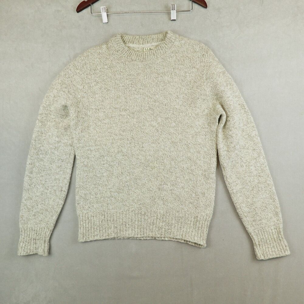 Vintage LL Bean Sweater Mens Medium Wool Knit Crewneck Made in USA